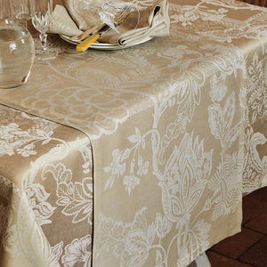Garnier-Thiebaut Scarlett Natruel Jacquard Tablecloth