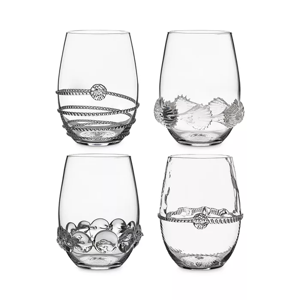 Juliska Heritage Stemless Wine Glass Assorted Set/4