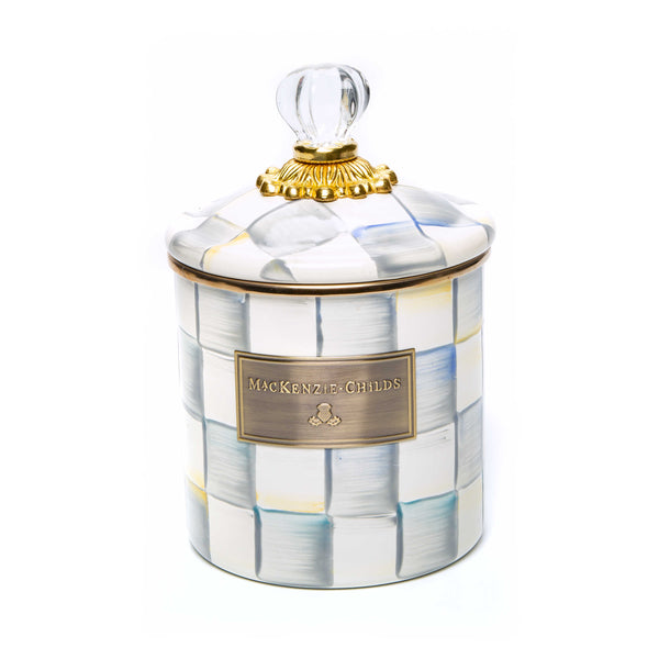 https://www.janeleslieco.com/products/mackenzie-childs-sterling-check-enamel-canister-small