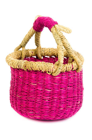 Pink Bolga Basket