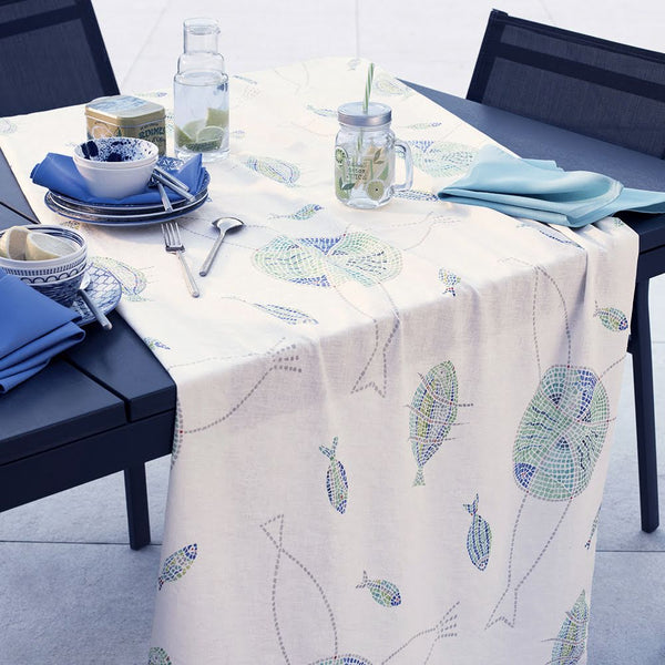 Garnier-Thiebaut Mille Poissons Maree Tablecloth 45 x 45