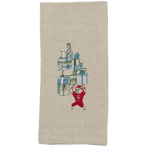 Coral & Tusk Santa's Elf Bulldog Tea Towel