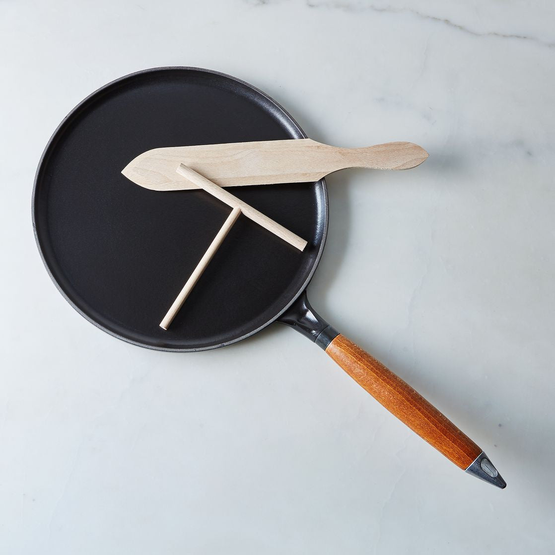 Staub 11 Crepe Pan with Spreader & Spatula -Matte Black - Jane Leslie and  Co.