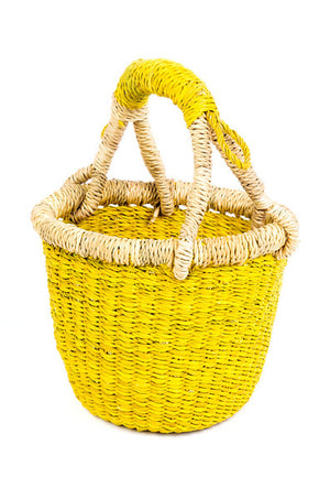 Yellow Bolga Basket