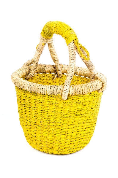 Yellow Bolga Basket