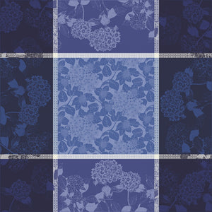 Garnier-Thiebaut Hortensias Bleu Tablecloth