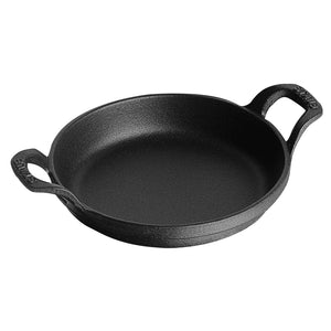 https://www.janeleslieco.com/products/staub-cast-iron-4-5-mini-round-gratin-baking-dish-matte-black