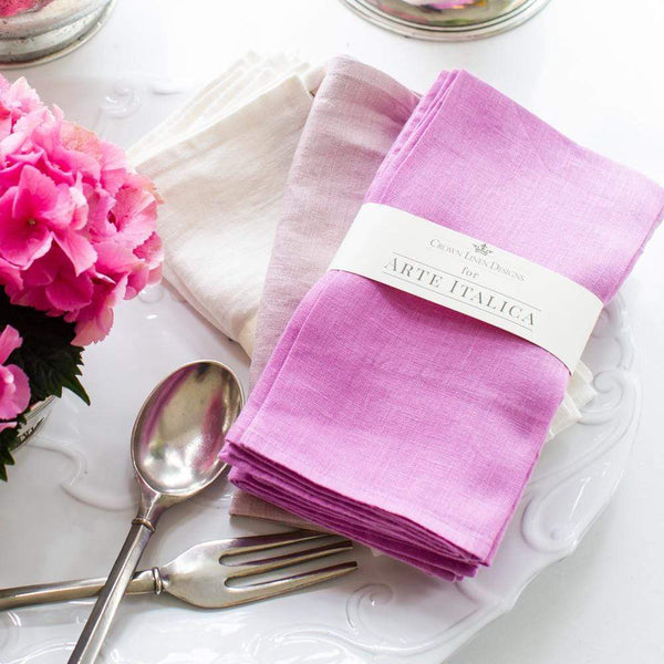 arte-italica-crown-linen-rose-pink-napkins
